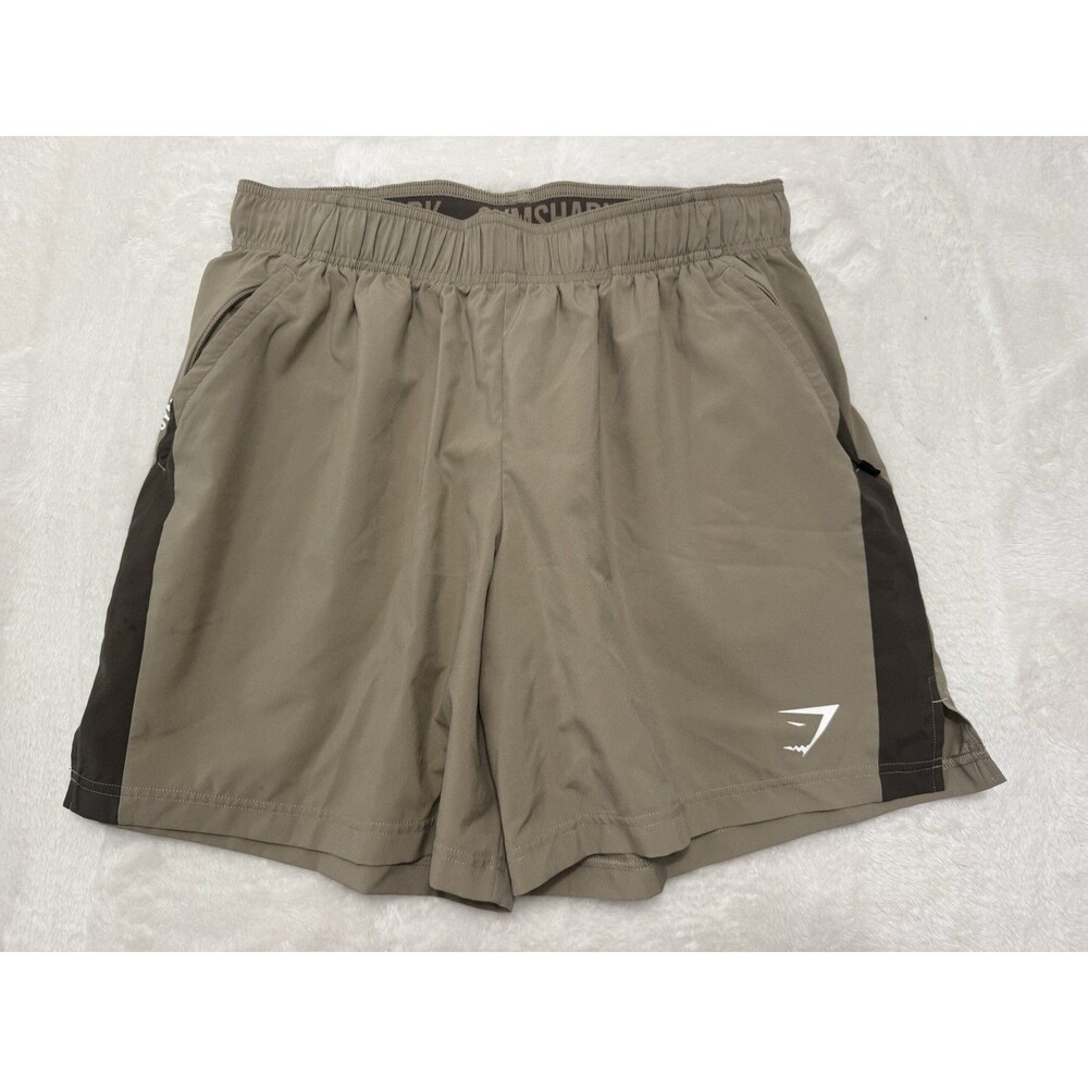 Gymshark Shorts Men's L Brown Tan Unlined Athletic Gym Training Workout 5" Gym